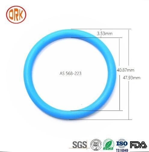 0.5mm - 1000mm 568 ব্লু সিলিকন সিলিং রাবার রিং RoHS রাবার ফ্ল্যাট O রিং