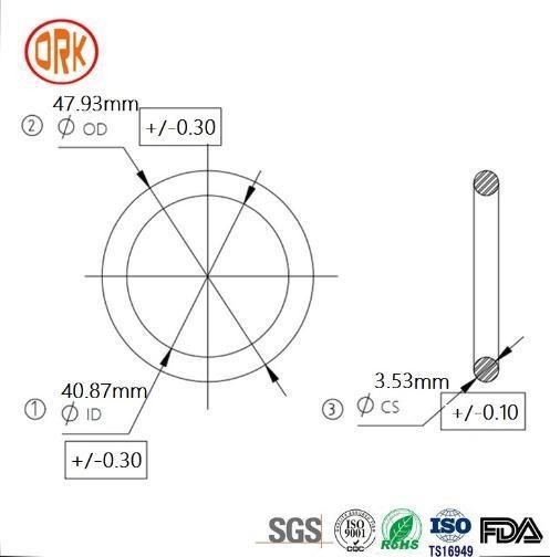 0.5mm - 1000mm 568 ব্লু সিলিকন সিলিং রাবার রিং RoHS রাবার ফ্ল্যাট O রিং