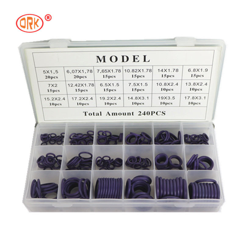 240pcs সবুজ এনবিআর কার এয়ার কন্ডিশনার ও-রিং কিট 16 বিভিন্ন আকারের সীল জন্য আকার